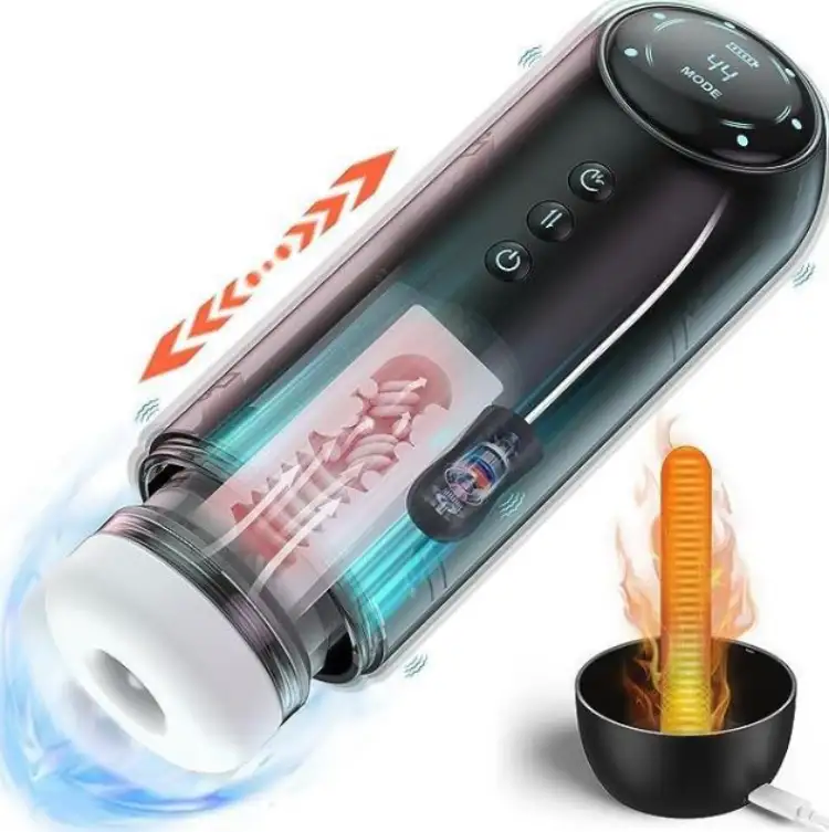 Adob Automatic Masturbator With LCD Screen And 10 Modes — Premium Materials and Design for Realistic Feel