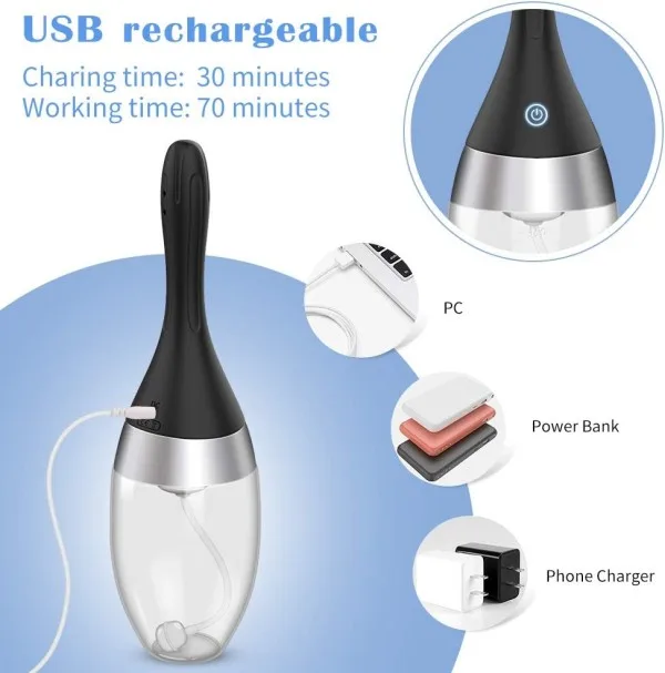 Automatic Rechargeable Anal Cleaner Hose Soft Silicone — hình 6