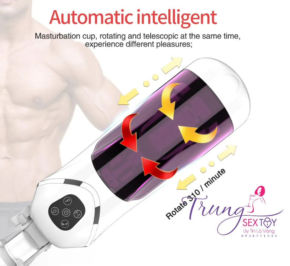 Easy Love Comanche 360 Rotating Sucking Masturbator 10 Modes — Convenient and Easy to Use