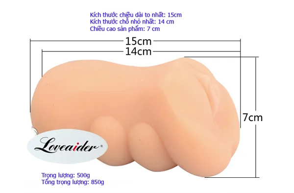 Loveaider Premium Silicone Vibrating Male Masturbator 15cm — hình 2