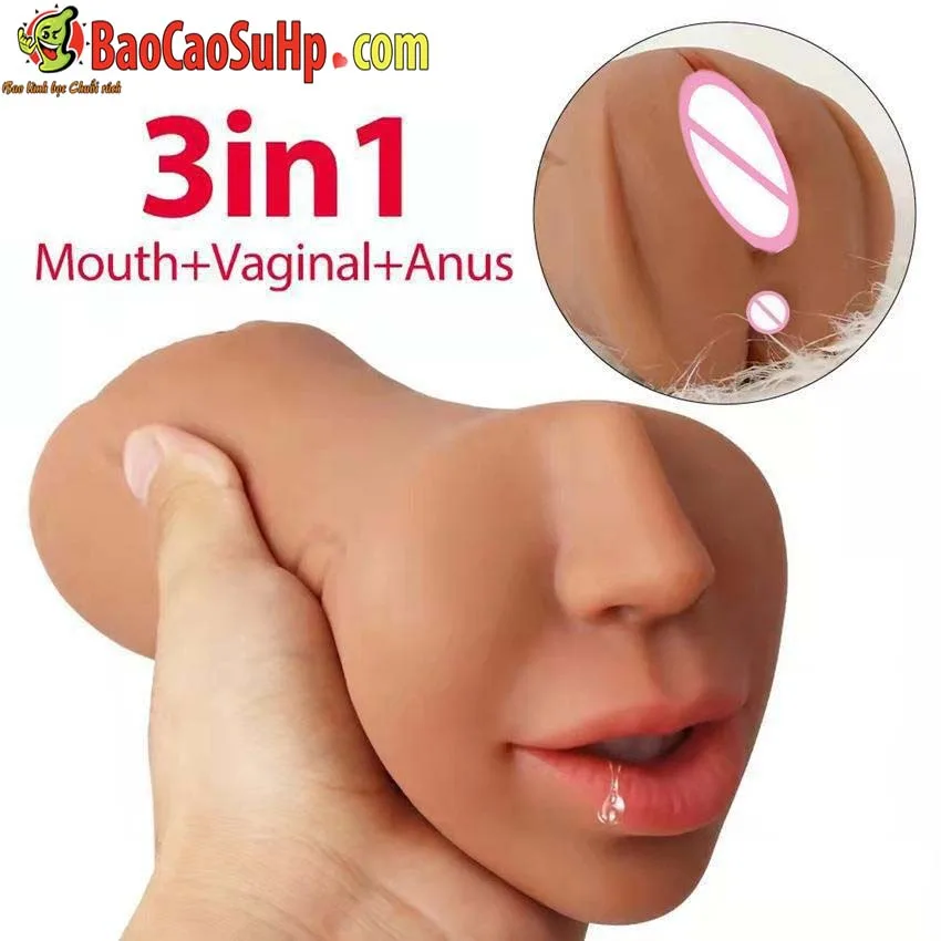 COC Rayna 3in1 Realistic Solid Mouth Vagina Anal Toy