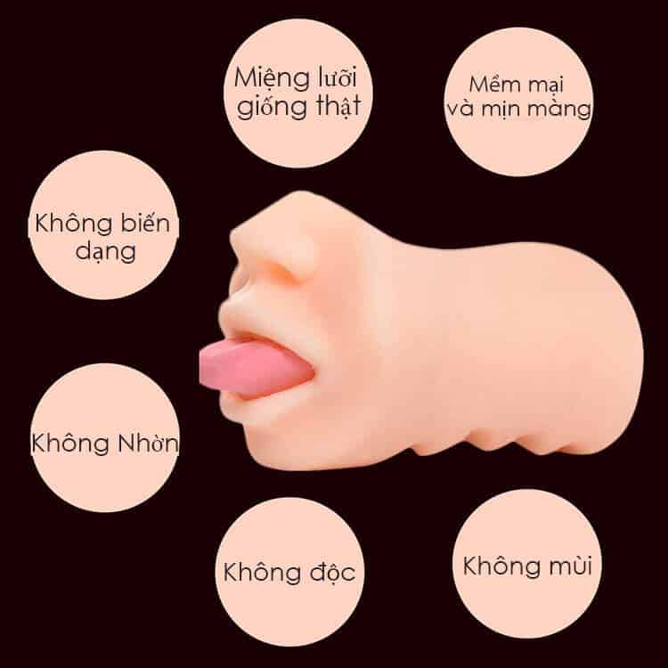 AD19B Realistic Oral Sex Silicone Male Masturbator Vibrator — Realistic 3D Design & Sensational Touch