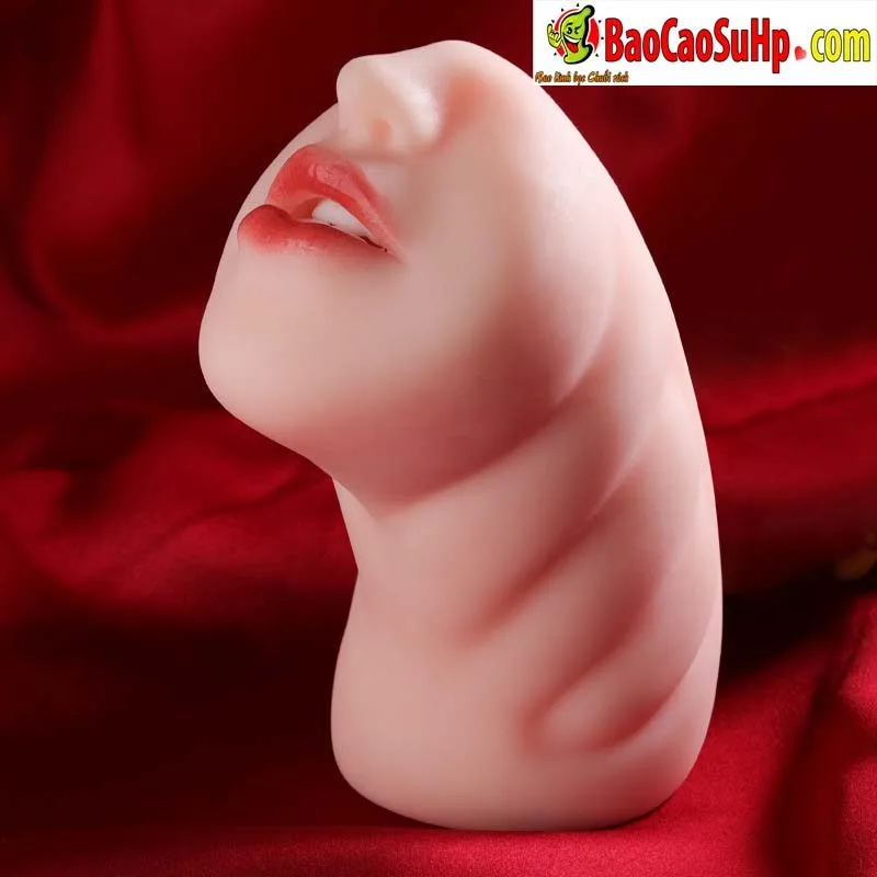 Realistic Large Silicone Mouth Masturbator with Tight Grip — hình 4