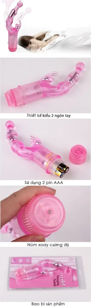 2-in-1 Silicone Vaginal Vibrator Clitoral G-Spot Massager