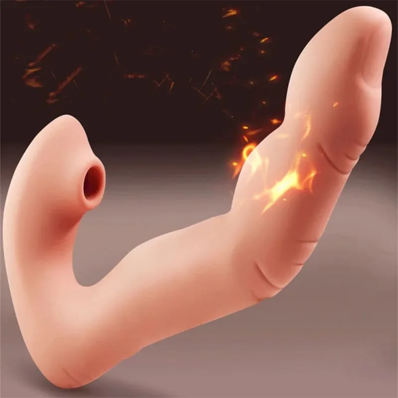 MS04C Female G-Spot Sucking Vibrator Silicone — Rechargeable & Heated for Realistic Sensations