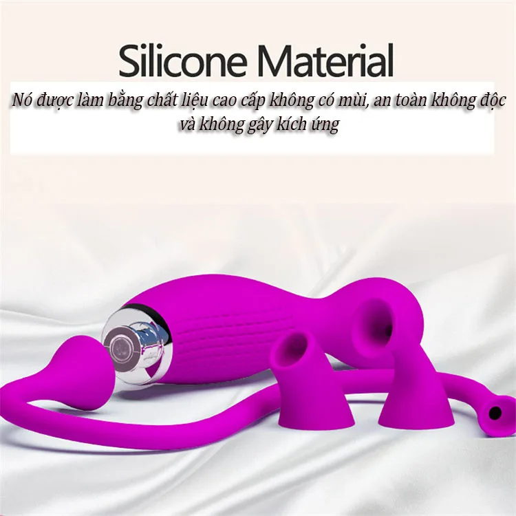 Romance 3-Head Suction Powerful Vaginal Vibrator Purple — hình 3