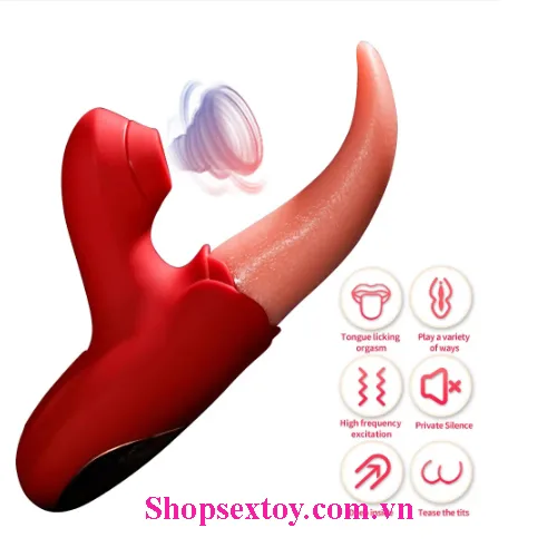 MS14K Soft Silicone Tongue Licking Nipple Stimulator — hình 2