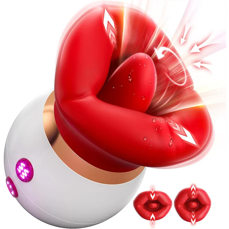 Rose Shaped Tongue Lick Sucking Vibrator — Multifunctional Sensations for Ultimate Satisfaction