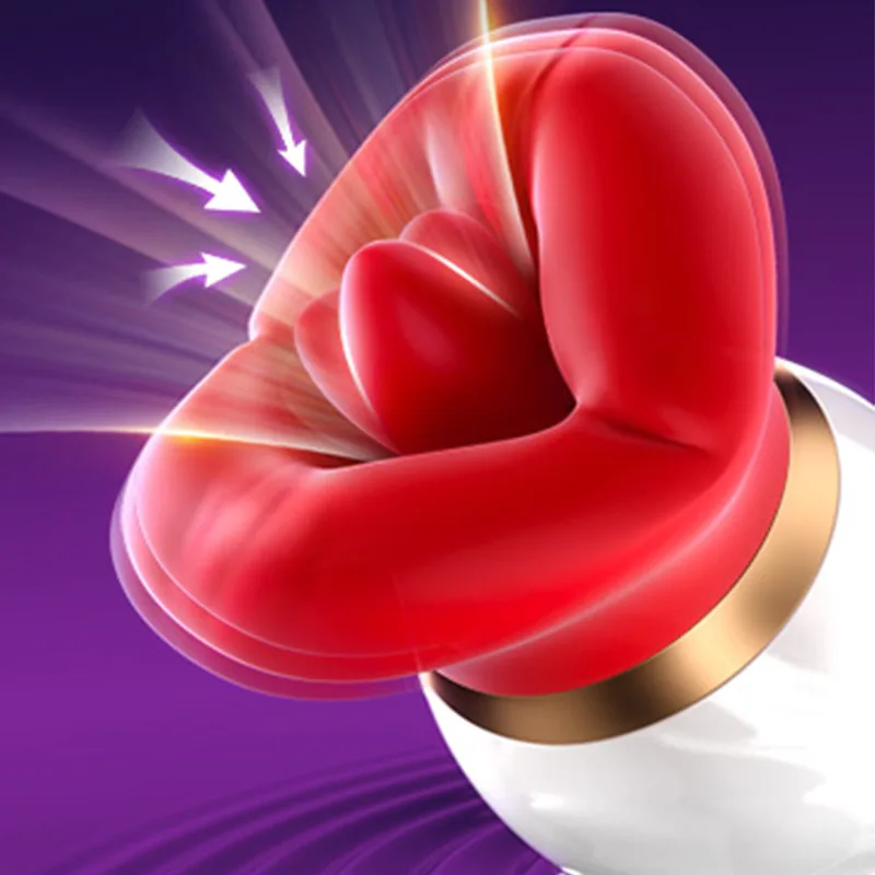 Rose Shaped Tongue Lick Sucking Vibrator — hình 4