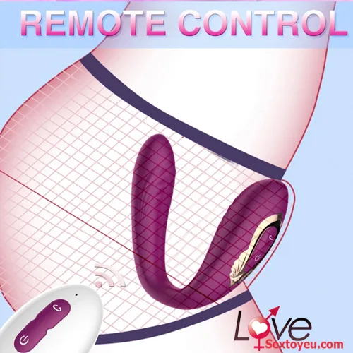 Remote Control Double Head G-Spot Vibrator Thrusting Female — hình 3