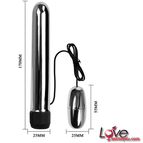 Stainless Steel G-Spot Wand with Vibrating Egg for Couples — hình 5