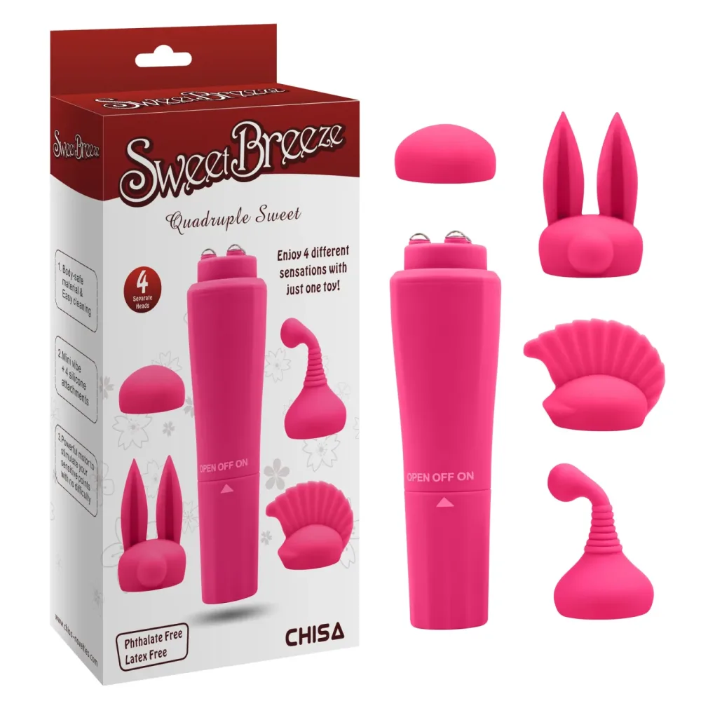MS29A Clitoral Massage Vibrator 3 Heads Intense Female — MS29A Clitoral Vibrator Massager with Three Interchangeable