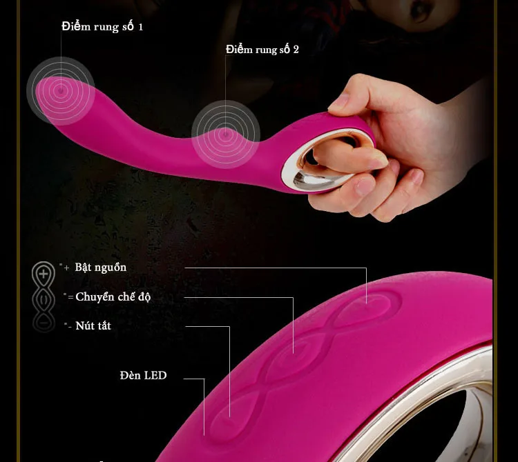 Chisa Caroline Ten-Mode Premium G-Spot Vibrator Rechargeable — hình 3
