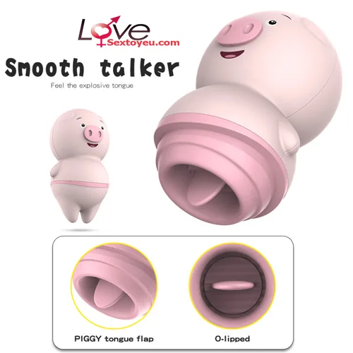 Cute Piglet Tongue Licking Clitoral Stimulator for Women — hình 11
