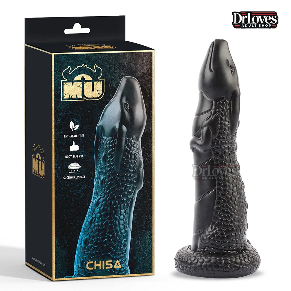MU Wyrm Giant Dragon Dildo Soft G-Spot Textured Suction Base — Premium PVC Material & Care Instructions