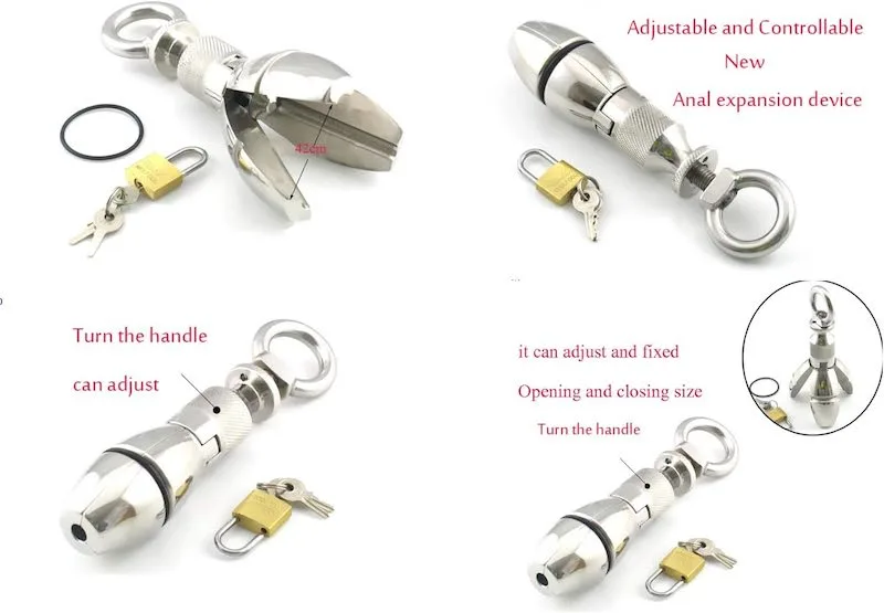 Stainless Steel Adjustable Anal Expander Comfortable Safe — hình 6