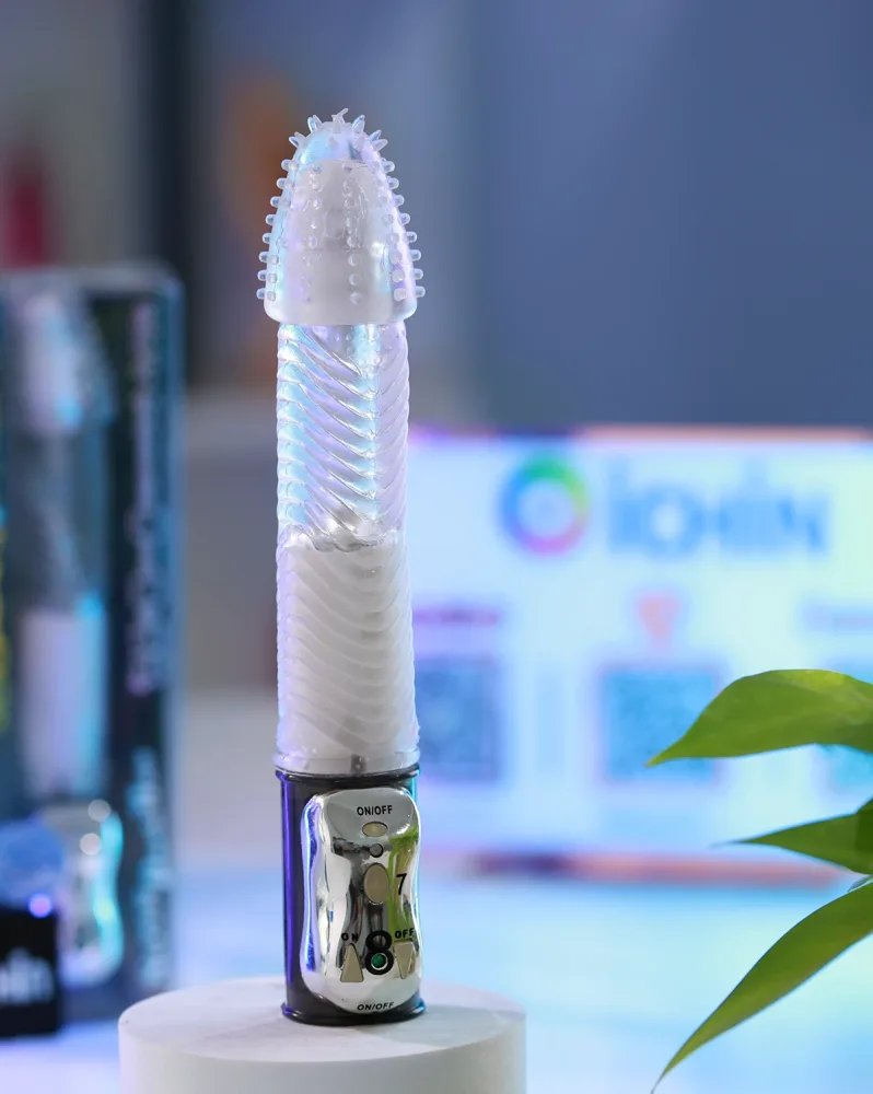 NPG Super Dark Man Multi-Mode Rotating Vibrator — Unique Textured Design for Maximum Stimulation