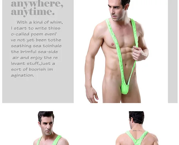 Sexy Men’s Cotton Lingerie Free Size Comfortable Blue — hình 5