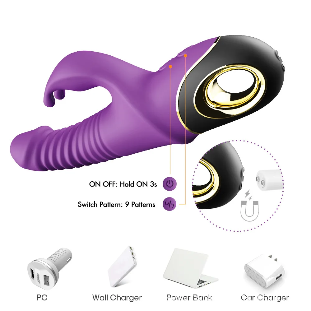 Adorime Multifunctional Silicone Vibrating Female Stimulator — hình 11