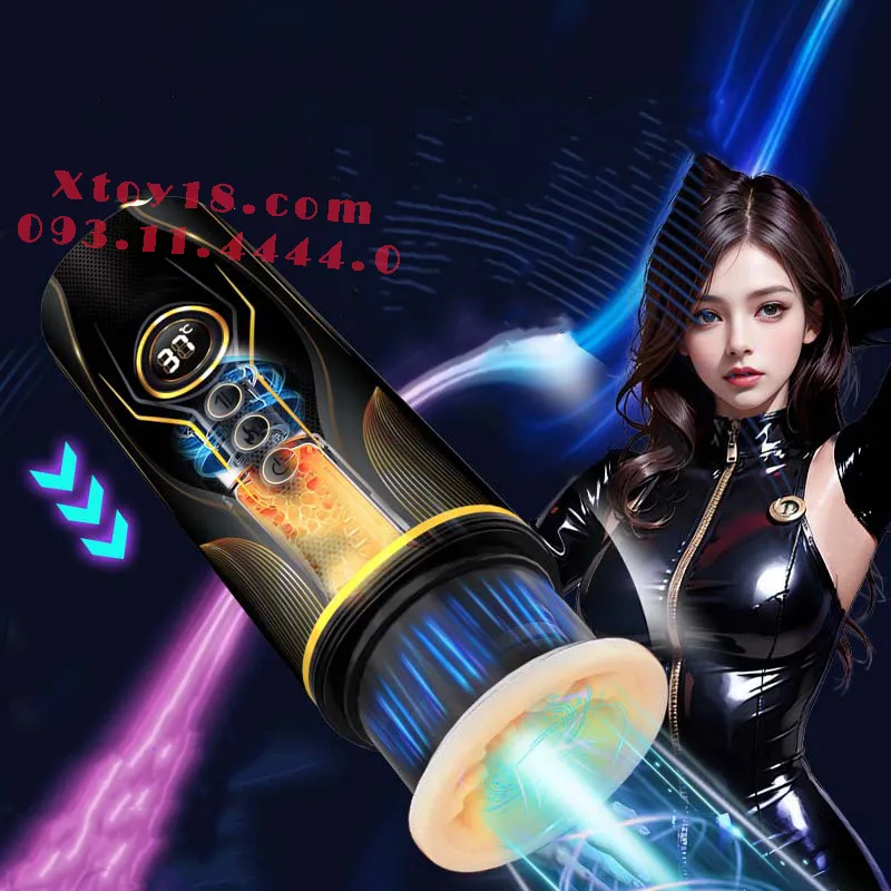 MECHA Heated Thrusting Vibrating Realistic Sex Masturbator — hình 19