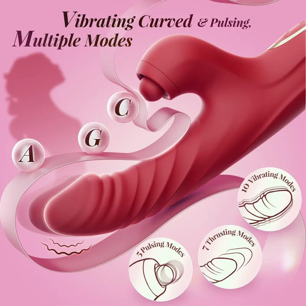 Daphne Multi-Function Red Blue Medical Silicone Female — hình 3