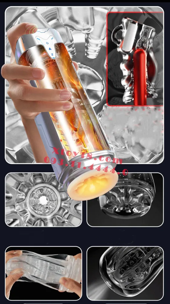 Ares High Tech Heated Suction Vibration Male Masturbator — hình 5