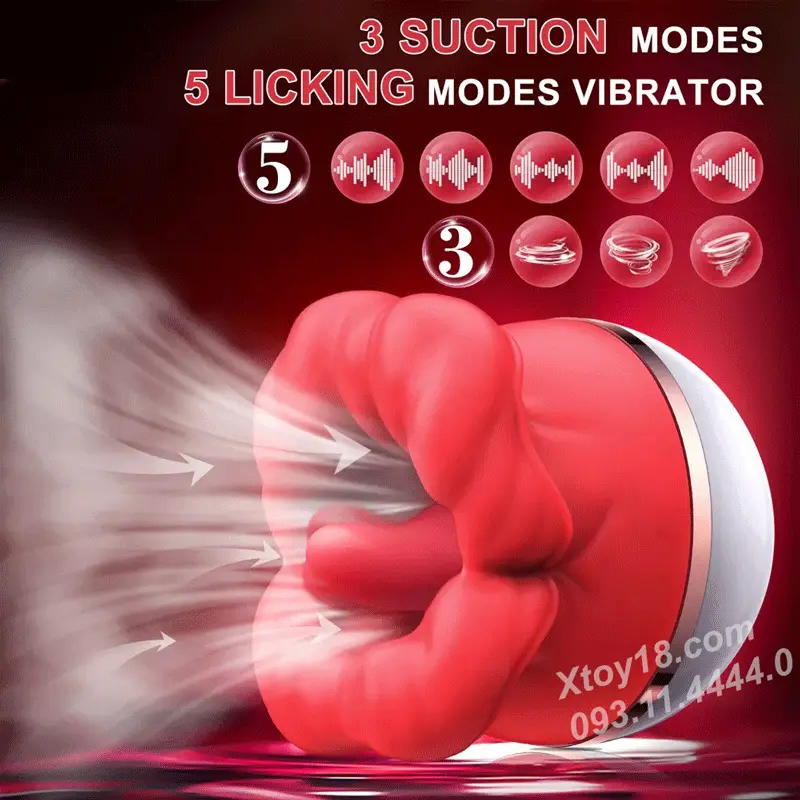 Hannibal Automatic Mouth Sex Toy Vibrate Lick Suck Premium — hình 4