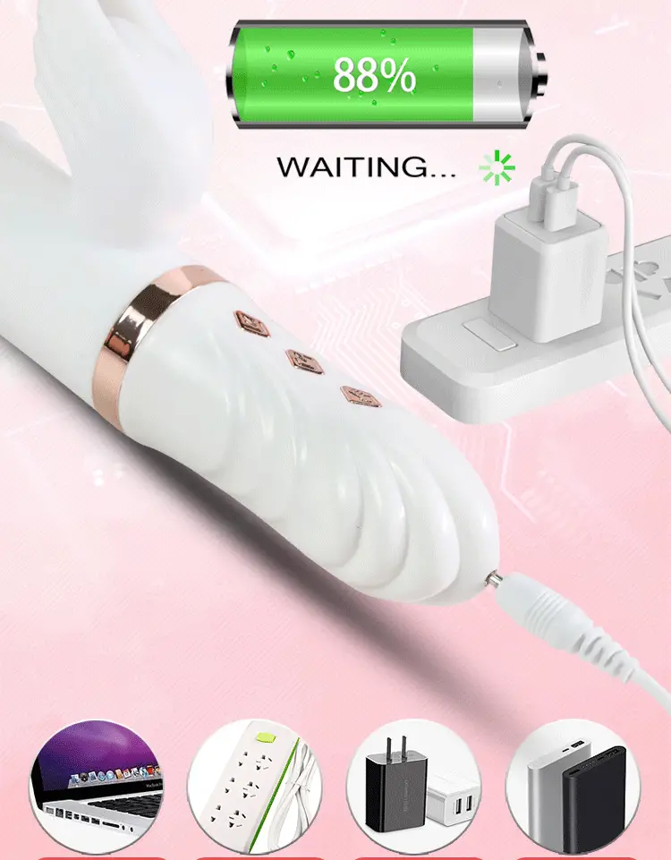 Angel’s Feather Multi-Function Silicone Vibrate Heat Rotate — hình 19