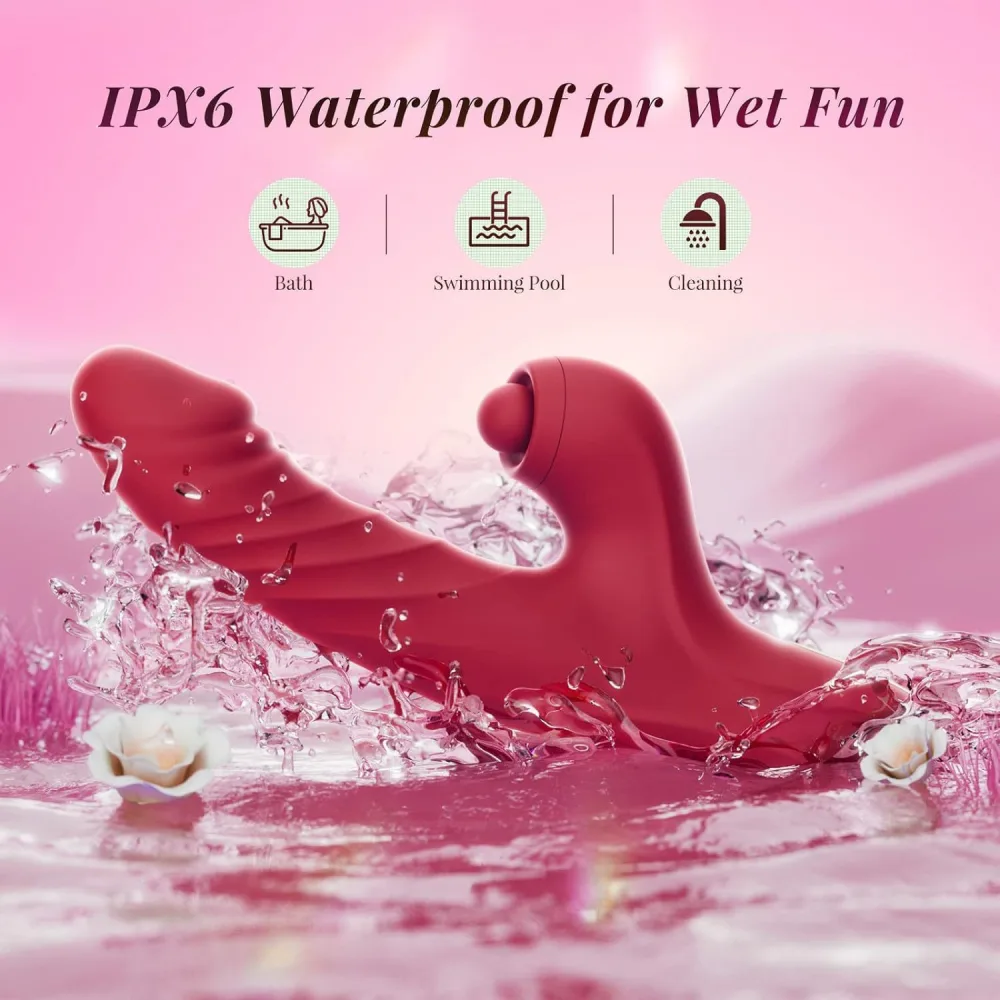 Daphne Multi-Function Red Blue Medical Silicone Female — hình 6