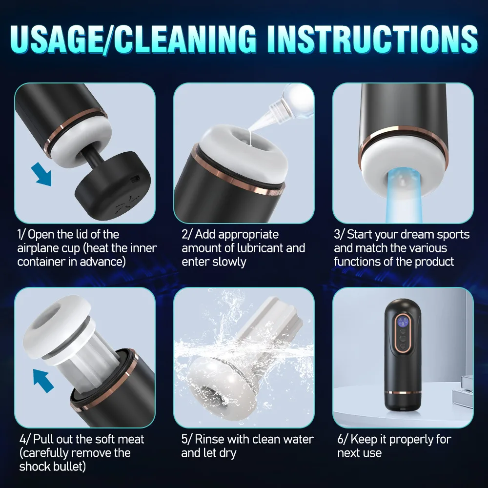 Doris automatic thrusting vibrating heated suction male — hình 12