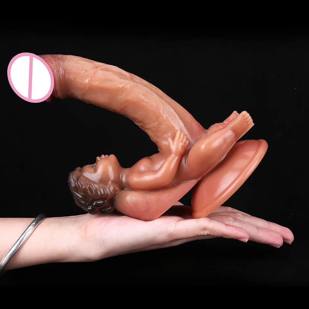 Ultra Soft Medical Silicone Suction Base Realistic Dildo — hình 10