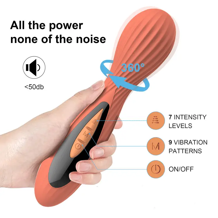AYY High-End G-Spot Massage Silicone Vibrator Rechargeable — The massager’s size of 20cm x 4.5cm is ergonomically