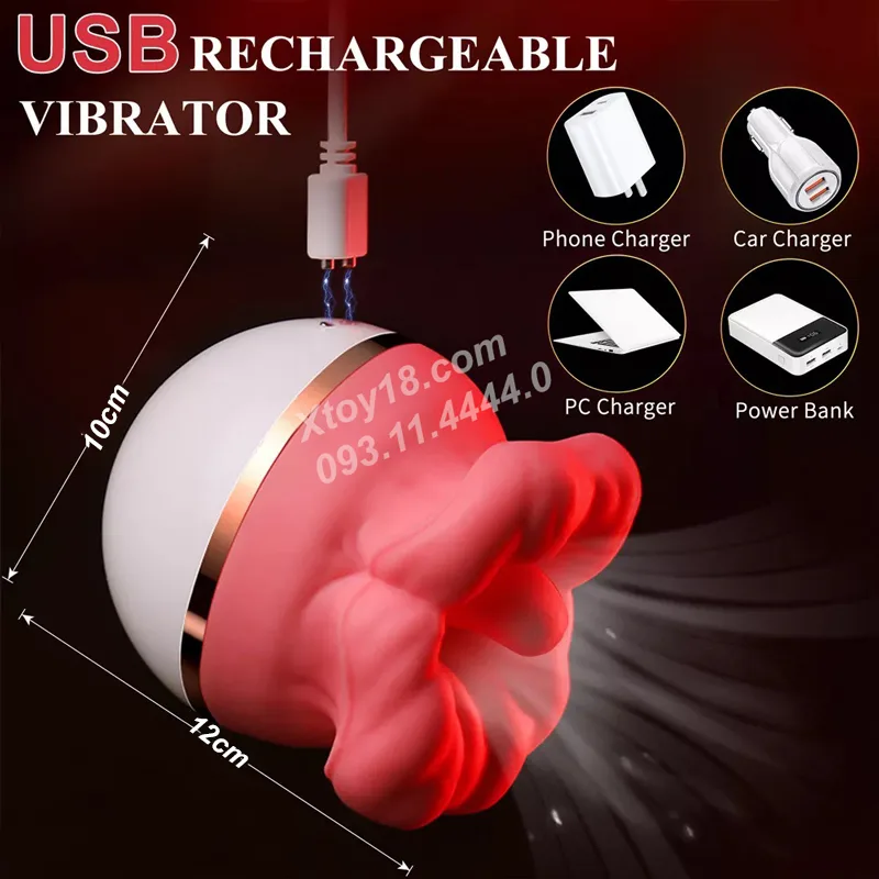 Hannibal Automatic Mouth Sex Toy Vibrate Lick Suck Premium — hình 14