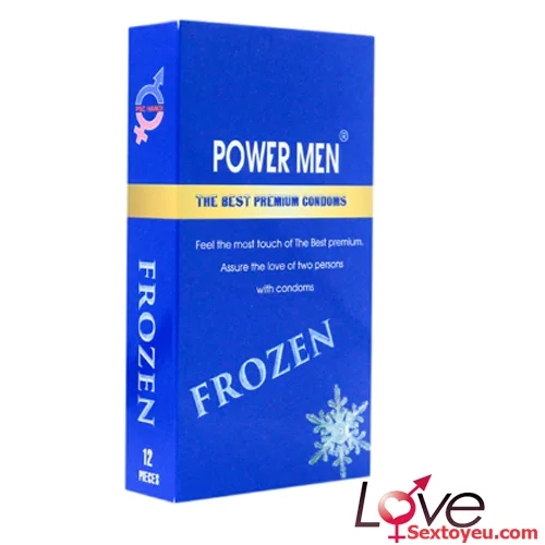 Powermen Mint Scented Textured Condom Cooling Sensation 12 pcs