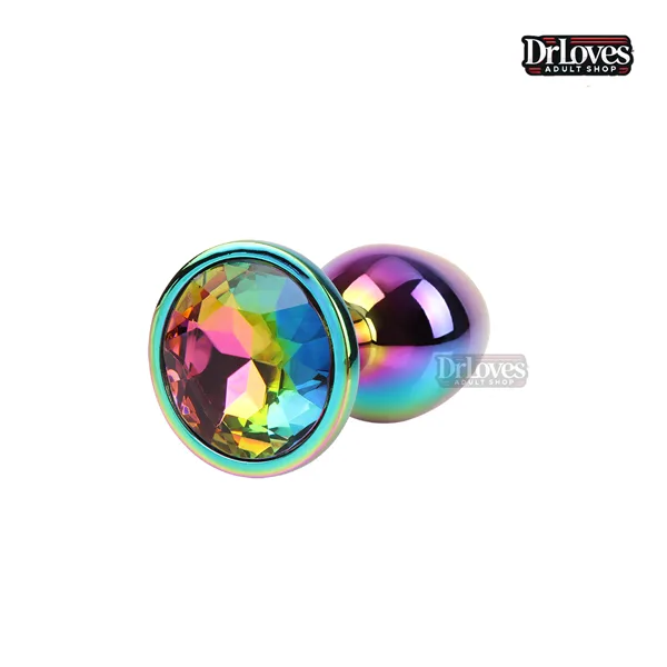 CHISA Stainless Steel Rainbow Gem Anal Plug Luxury Play — hình 2