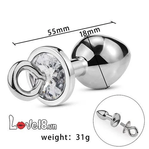 HM05U Metal Anal Plug with Detachable Tail Hook — hình 2