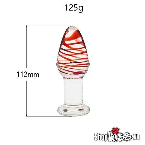 Glass Anal Plug Prostate Stimulator for Gay Men Clear Red — Detailed Specifications and Benefits
