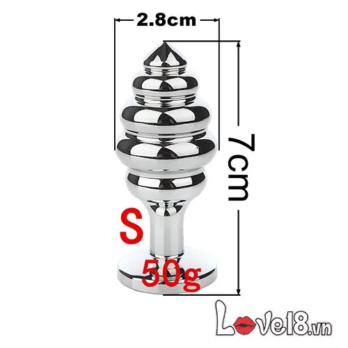 Stainless Steel Spiral Anal Plug Prostate Massager Durable — Enhanced Safety with Secure Flared Base