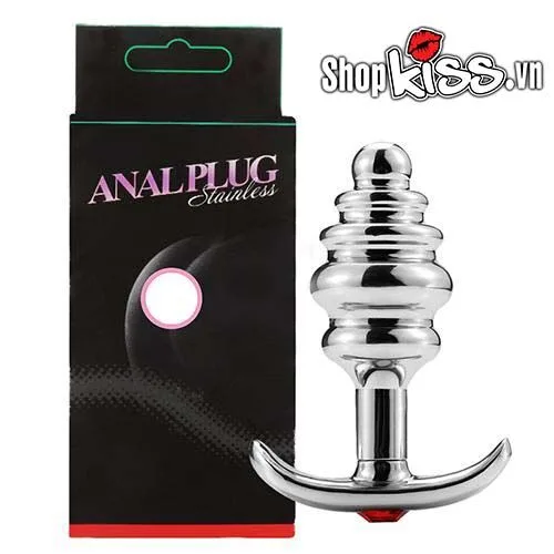 Spiral Gemmed Metal Anal Plug Prostate Sex Toy for Men — Its modern, bold design makes it not only a pleasure tool