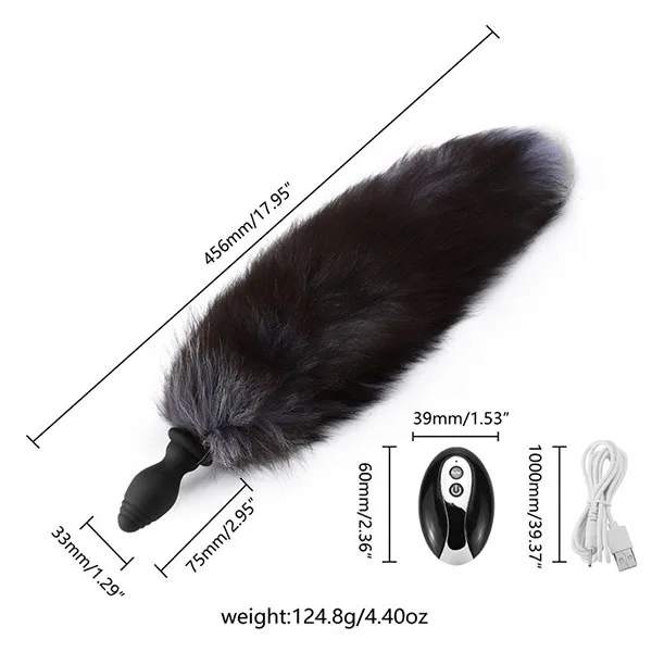 Remote Controlled 10-Mode Silicone Fox Tail Anal Plug — Premium Features to Elevate Your Experience