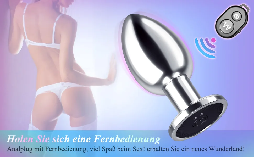 Inox Anal Plug 10 Vibration Modes Remote Control Adult Toy — Just insert, select your favorite mode with the remote, and