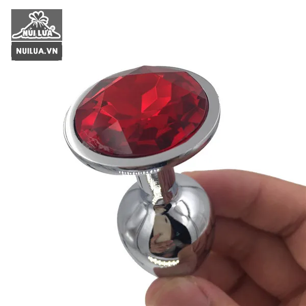 Crystal Base Stainless Steel Prostate Anal Plug Massage — hình 4