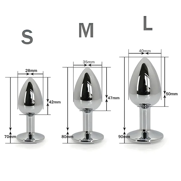 Heart Base Stainless Steel Anal Plug Butt Plug for Couples — Detailed Specifications for Your Perfect Fit