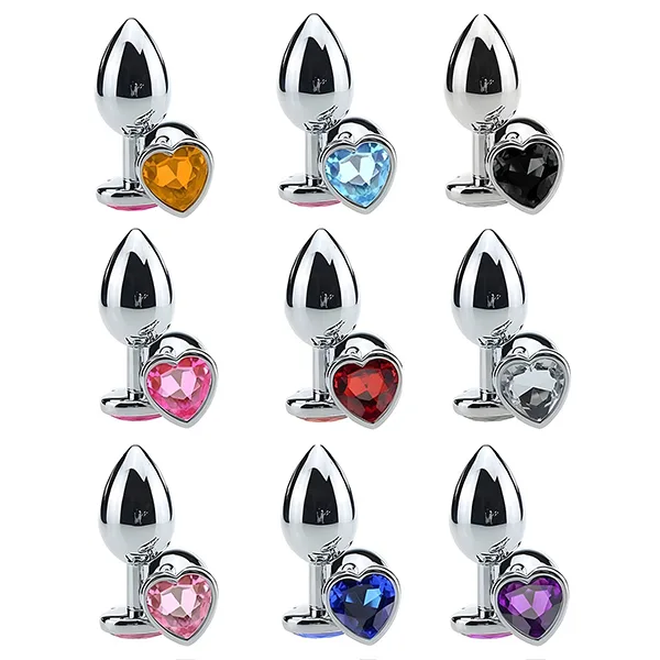 Heart Base Stainless Steel Anal Plug Butt Plug for Couples — hình 2