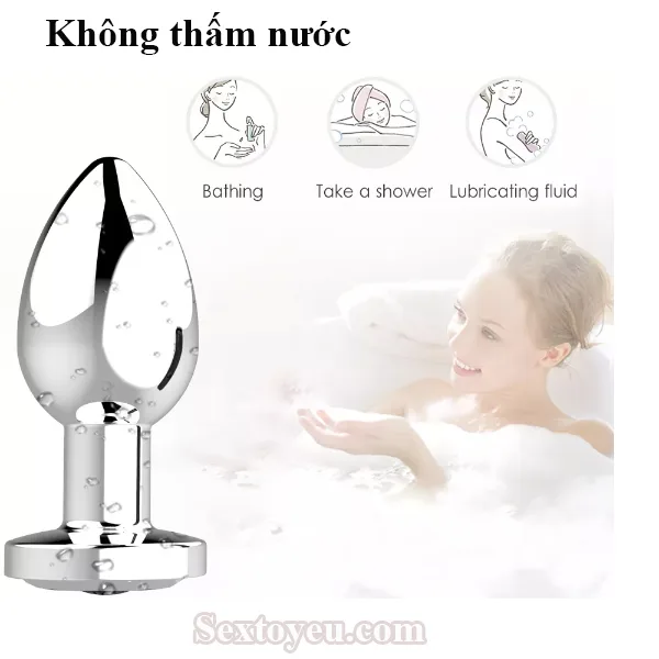 Super Strong Vibrating Stainless Steel Anal Plug — hình 3