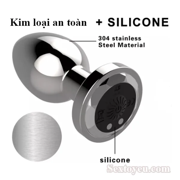 Super Strong Vibrating Stainless Steel Anal Plug — hình 5