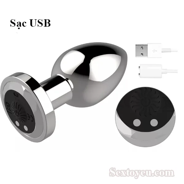 Super Strong Vibrating Stainless Steel Anal Plug — hình 6