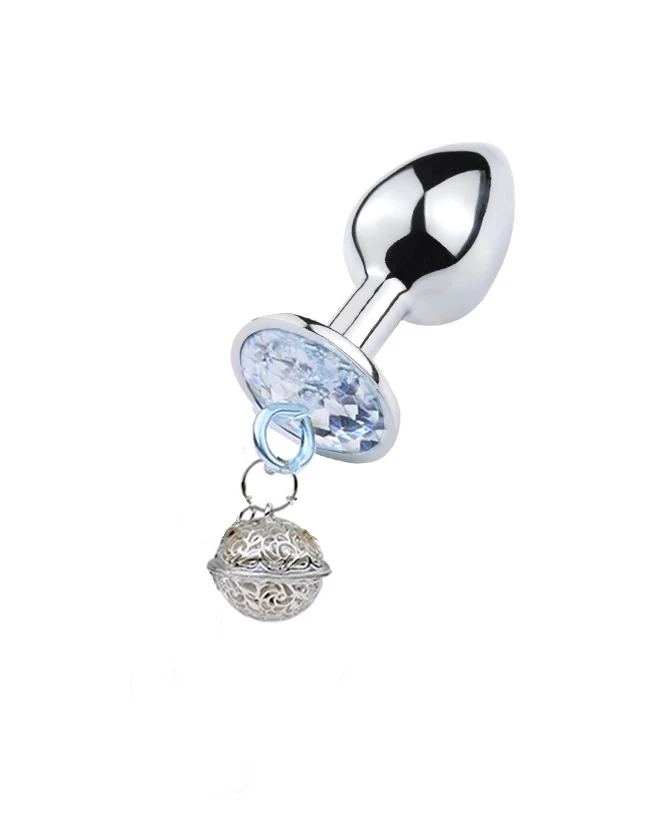 Stainless Steel Anal Plug with Bell Different Sizes Durable — High-Quality Stainless Steel and Gemstone Materials
