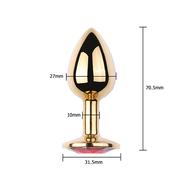 Golden Metal Anal Plug Prostate Massage Stimulator — Easy Care & Maintenance