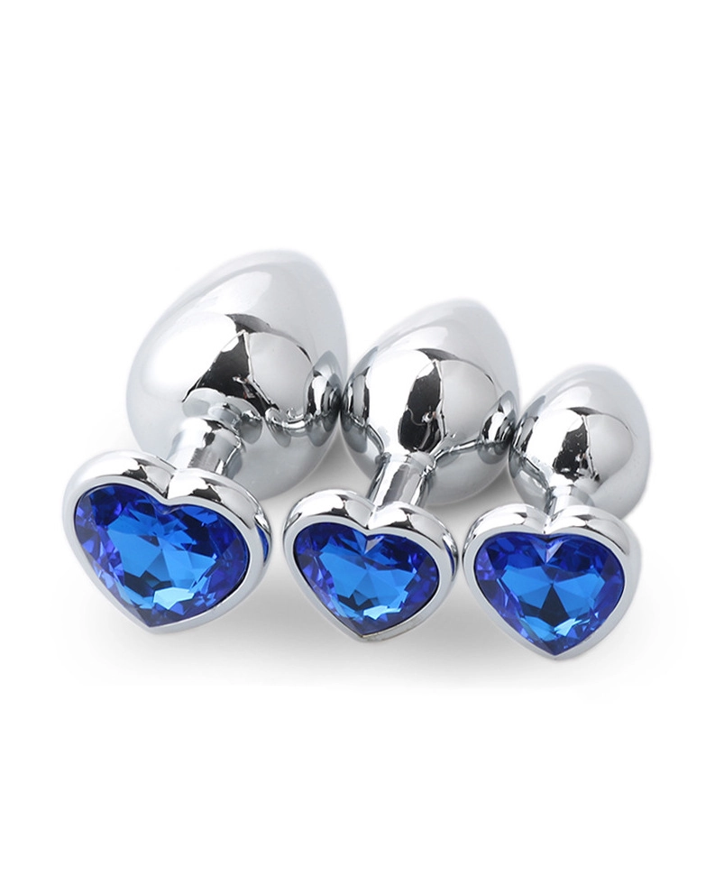 Heart-Shaped Stainless Steel Colorful Anal Plug — hình 5